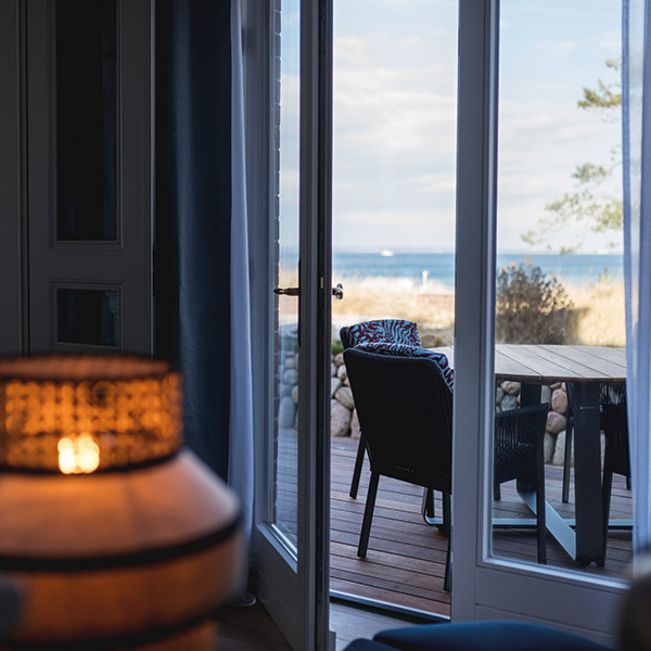 Balkon mit Meerblick im Luxus Apartments Beach House