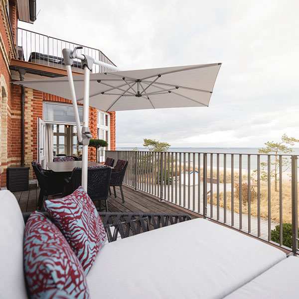 Balkon mit Meerblick des Luxus Apartments Bel Etage