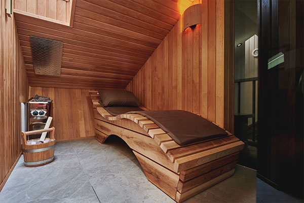 Luxus Sauna im Apartment Honeymoon Suite